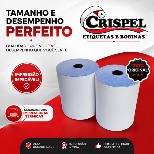 Bobina de impressora Termica  57x22 CX 50 unidades
