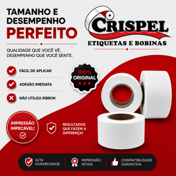 ETIQUETA 40X40 TÉRMICO cx 6 unidades